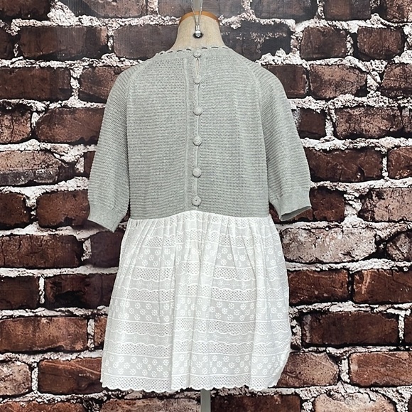 French Connection Sweater Open Knit White Lace Short Sleeves Size Medium - Picture 8 of 12